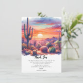 Woestijn Zonsondergang Gloed Waterverf Zuidwest Be Kaart (Staand voorkant)