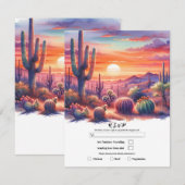 Woestijn Zonsondergang Gloed Waterverf Zuidwesteli Kaart (Voorkant / Achterkant)