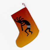 Woestijn Zonsondergang Kokopelli Zuidwest Kerstmis Kleine Kerstsok (Achterkant (Hangend))