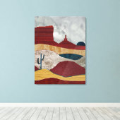 Woestijn Zonsopgang Canvas Afdruk (Insitu (Houten vloer))