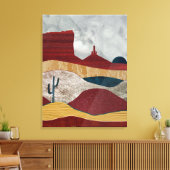 Woestijn Zonsopgang Canvas Afdruk (Insitu (Woonkamer))