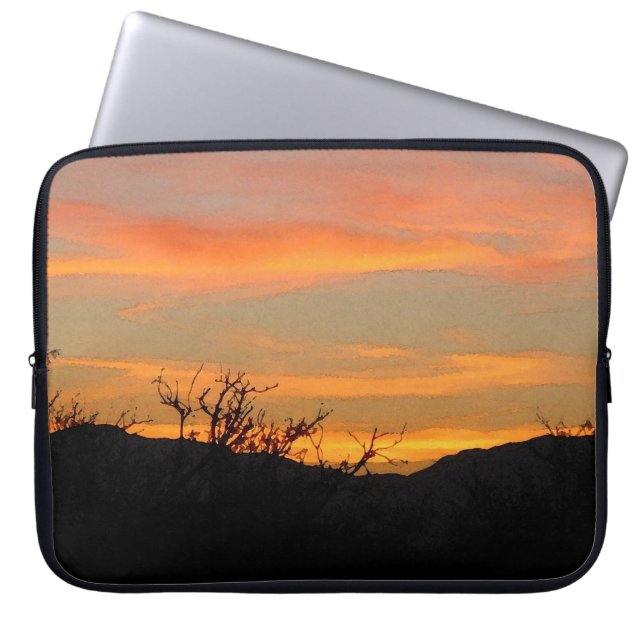 Woestijn Zonsopgang Laptop Sleeve (Voorkant)