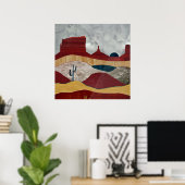 Woestijn Zonsopgang Poster (Thuiskantoor)