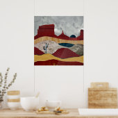 Woestijn Zonsopgang Poster (Keuken)