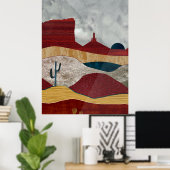Woestijn Zonsopgang Poster (Thuiskantoor)
