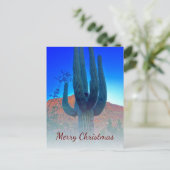 Woestijn Zuidwest Cactus Foto Kerstmis Feestdagenkaart (Staand voorkant)