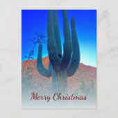 Woestijn Zuidwest Cactus Foto Kerstmis Feestdagenkaart (Voorkant)