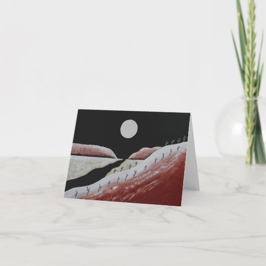 Woestijn Zuidwest Cactus Volkskunst Kerstmis Kaart (Voorkant)