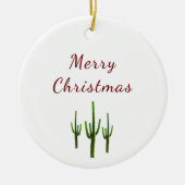 Woestijn Zuidwest Feestelijke Saguaro Cactus Keramisch Ornament (Voorkant)