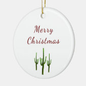 Woestijn Zuidwest Feestelijke Saguaro Cactus Keramisch Ornament (Links)