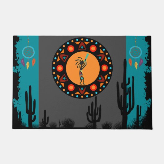 Woestijn Zuidwest Kokopelli Deurmat (Voorkant)