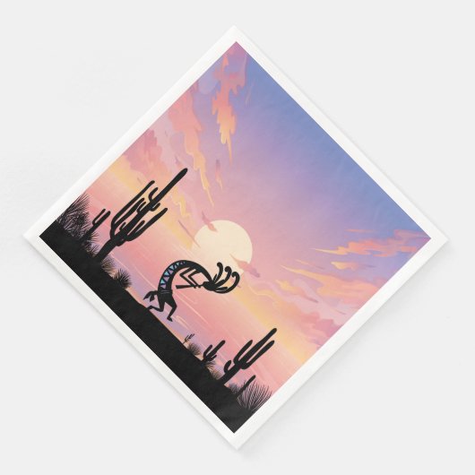 Woestijn Zuidwest Kokopelli Servet (Hoek)