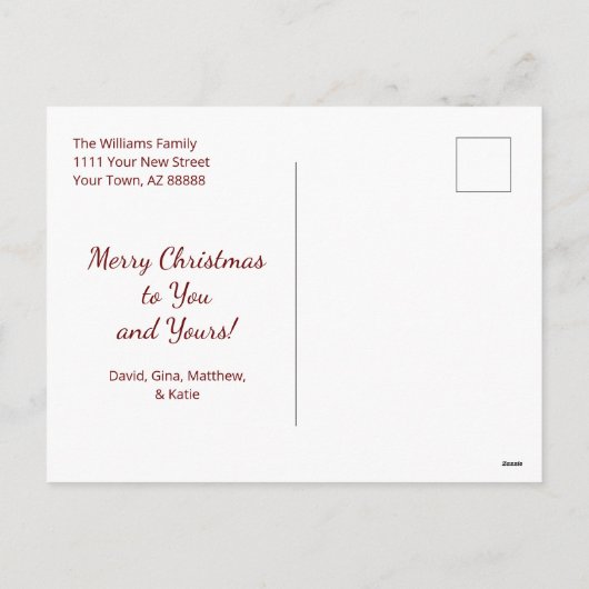 Woestijn Zuidwest Prickly Pear Cactus Kerstmis Feestdagenkaart (Achterkant)