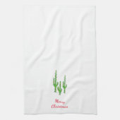 Woestijn Zuidwest Saguaro Cactus Kerstbomen Theedoek (Verticaal)