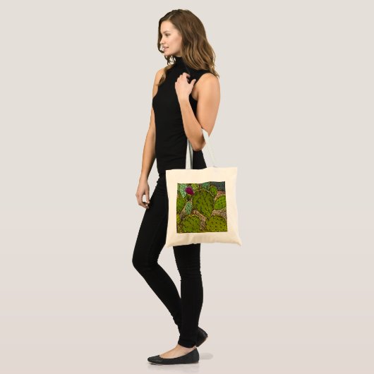 Woestijn Zuidwest Succulente Prickly Pear Cactus Tote Bag (Voorkant (model))