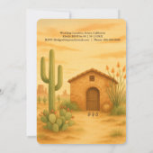 Woestijn Zuidwesten gouden zonsondergang bestemmin Kaart (Achterkant)