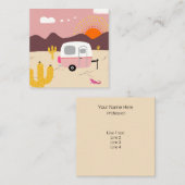 Woestijnaanhangwagen Vierkante Visitekaartje (Voorkant / Achterkant)