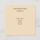 Woestijnaanhangwagen Vierkante Visitekaartje (Achterkant)