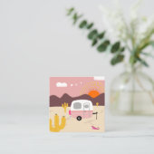 Woestijnaanhangwagen Vierkante Visitekaartje (Staand voorkant)