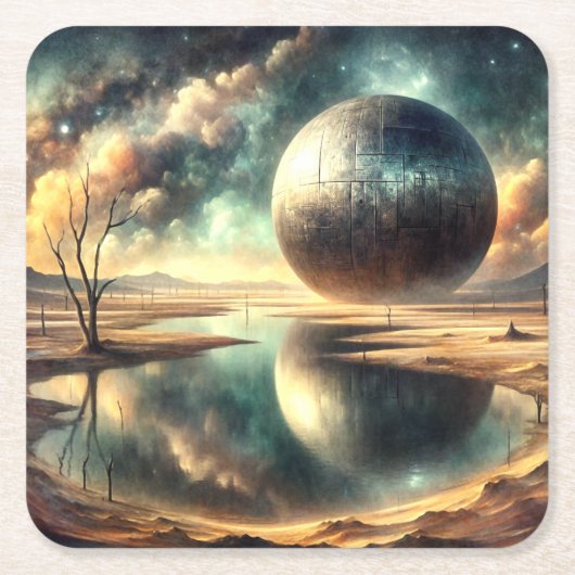 woestijnanomalie kartonnen onderzetters (Voorkant)