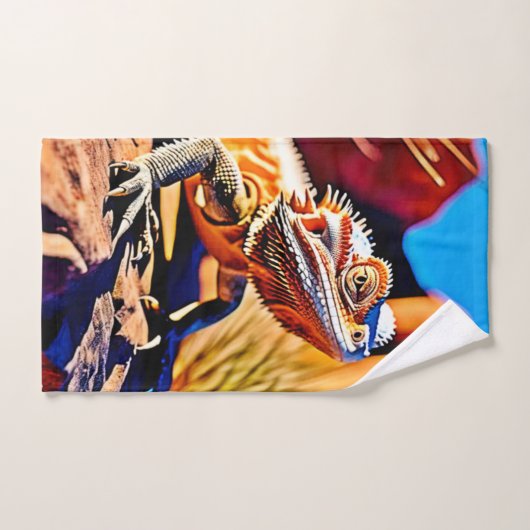 woestijnbaardagaam bad handdoek (Handdoek)