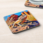 woestijnbaardagaam bier onderzetter (Linkerzijde)