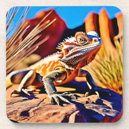 woestijnbaardagaam bier onderzetter