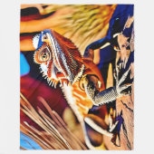 woestijnbaardagaam fleece deken (Voorkant)