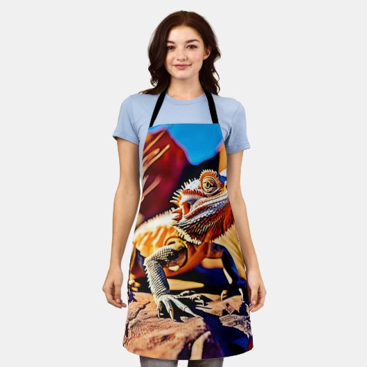 woestijnbaardagaam schort (Gedragen)