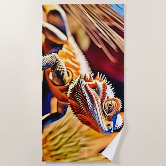 woestijnbaardagaam strandlaken (Voorkant)