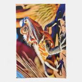 woestijnbaardagaam theedoek (Verticaal)