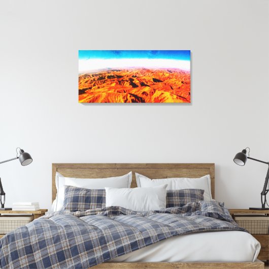 Woestijnbergen en hemelhorizon canvas afdruk (Insitu (Slaapkamer))