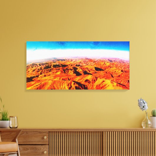 Woestijnbergen en hemelhorizon canvas afdruk (Insitu (Woonkamer))