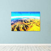Woestijnbergen en hemelhorizon canvas afdruk (Insitu (Houten vloer))
