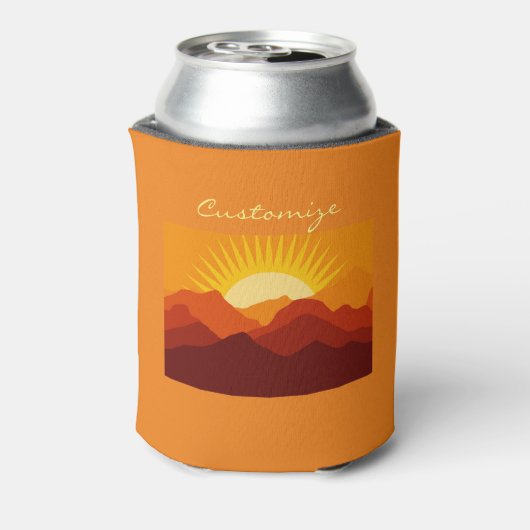 Woestijnbergen Sunset Thunder_Cove Blikjeskoeler (Blikje Achterkant)