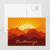 Woestijnbergen Sunset Thunder_Cove Briefkaart (Voorkant / Achterkant)