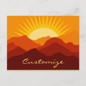 Woestijnbergen Sunset Thunder_Cove Briefkaart (Voorkant)