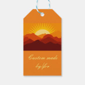 Woestijnbergen Sunset Thunder_Cove Cadeaulabel (Achterkant)