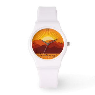 Woestijnbergen Sunset Thunder_Cove Horloge