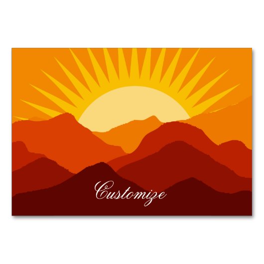 Woestijnbergen Sunset Thunder_Cove Kaart (Voorkant)