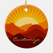 Woestijnbergen Sunset Thunder_Cove Keramisch Ornament (Achterkant)