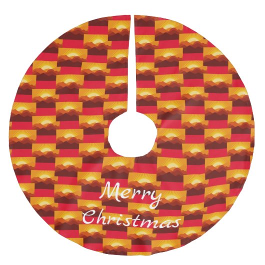 Woestijnbergen Sunset Thunder_Cove Kerstboom Rok (Voorkant)