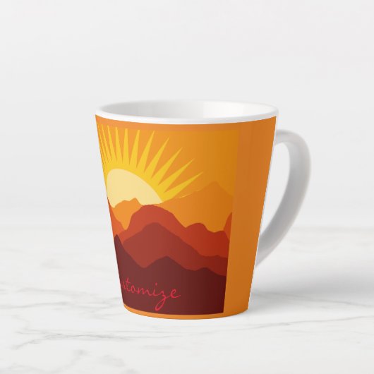 Woestijnbergen Sunset Thunder_Cove Latte Mok (Rechterhoek)