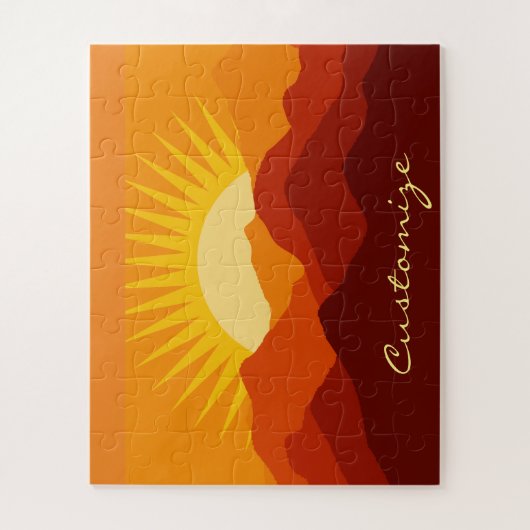 Woestijnbergen Sunset Thunder_Cove Legpuzzel (Verticaal)