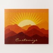 Woestijnbergen Sunset Thunder_Cove Legpuzzel (Horizontaal)