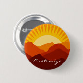 Woestijnbergen Sunset Thunder_Cove Ronde Button 5,7 Cm (Voorkant /achterkant)