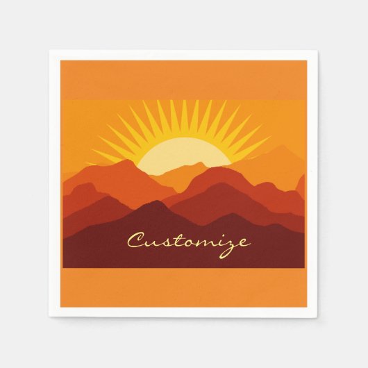 Woestijnbergen Sunset Thunder_Cove Servet (Voorkant)