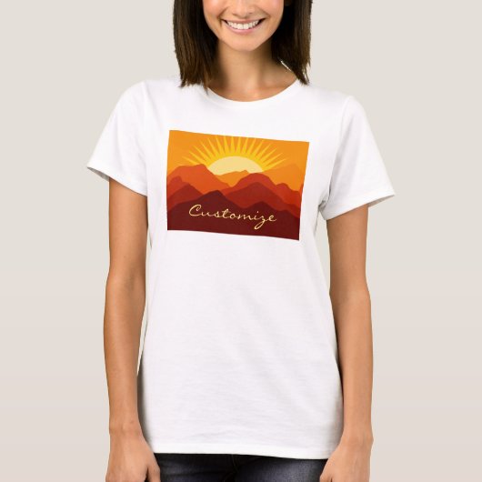 Woestijnbergen Sunset Thunder_Cove T-shirt (Voorkant)