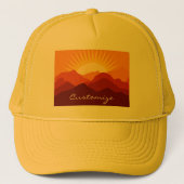 Woestijnbergen Sunset Thunder_Cove Trucker Pet (Voorkant)