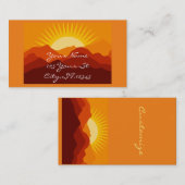 Woestijnbergen Sunset Thunder_Cove Visitekaartje (Voorkant / Achterkant)